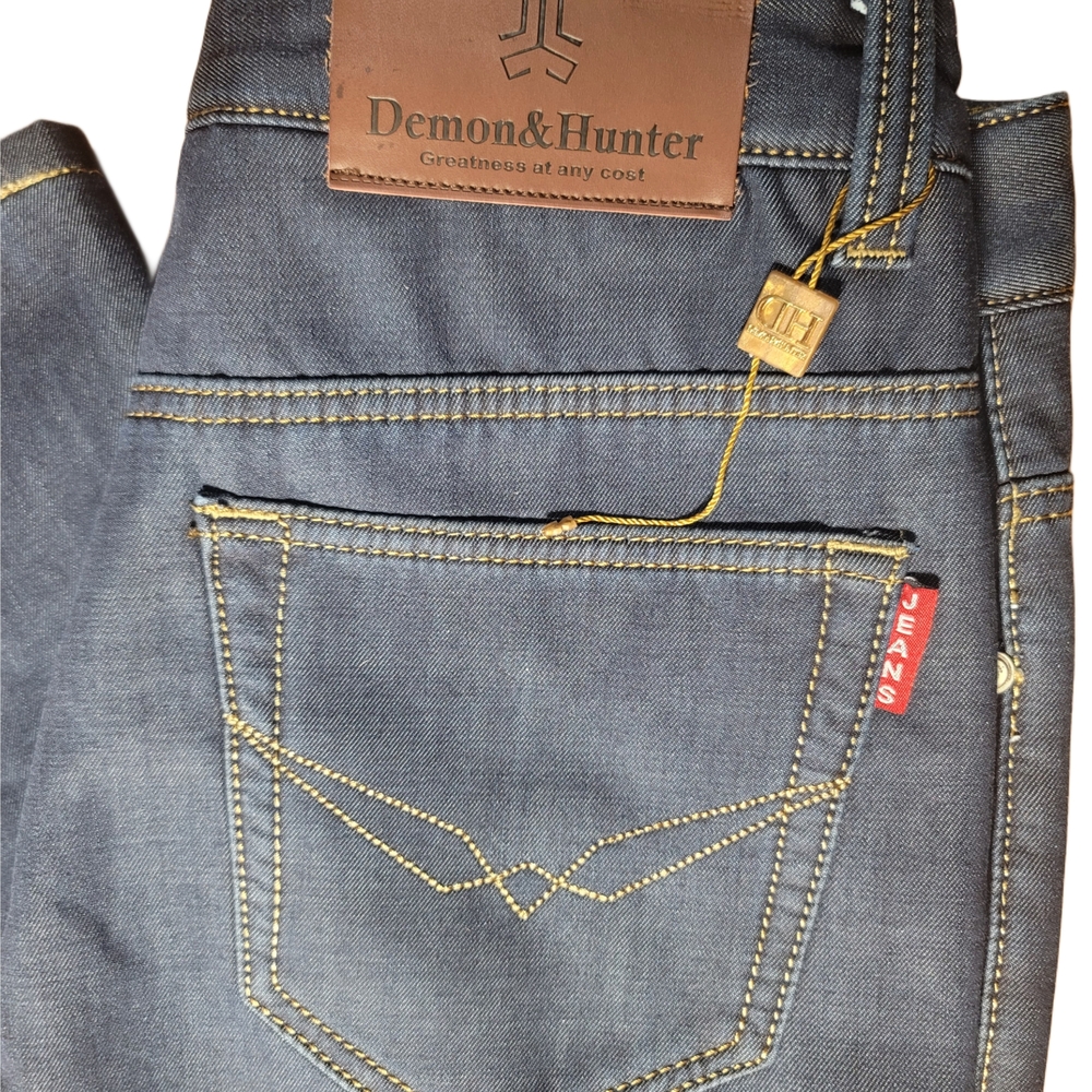 Men's Straight Fit Blue Jeans